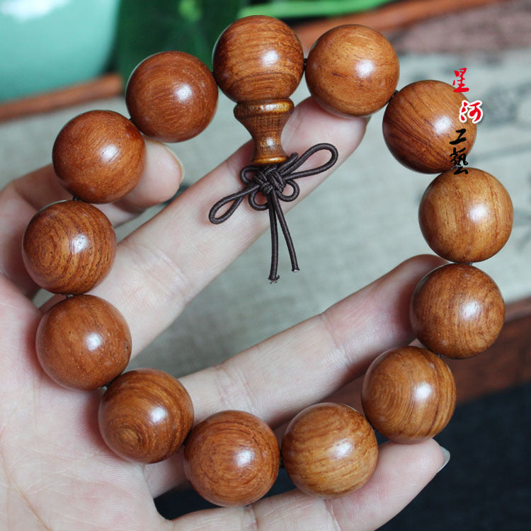 Men's Live Streaming Welfare Scented Rosewood Wooden Prayer Beads Rosary Tie Bracelet MegaBDM