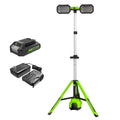 24V Cordless Battery Standing Light Kit: 2.0 Ah Battery and Charger MegaBDM