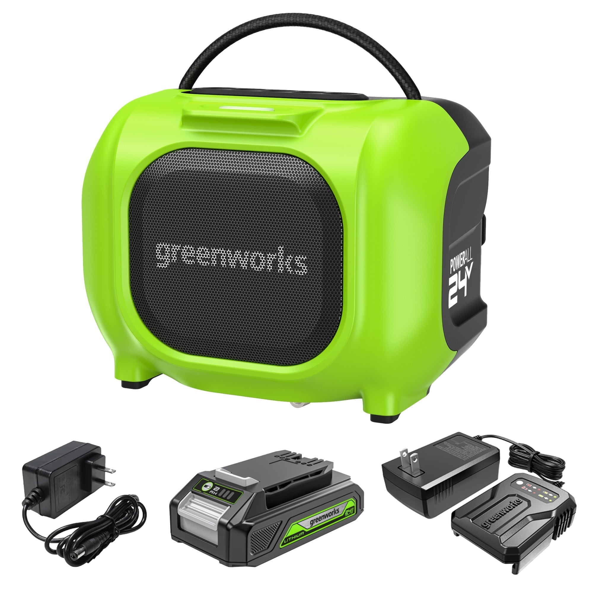 24V Cordless Battery Mini Bluetooth Speaker: 2.0 Ah Battery and Charger MegaBDM
