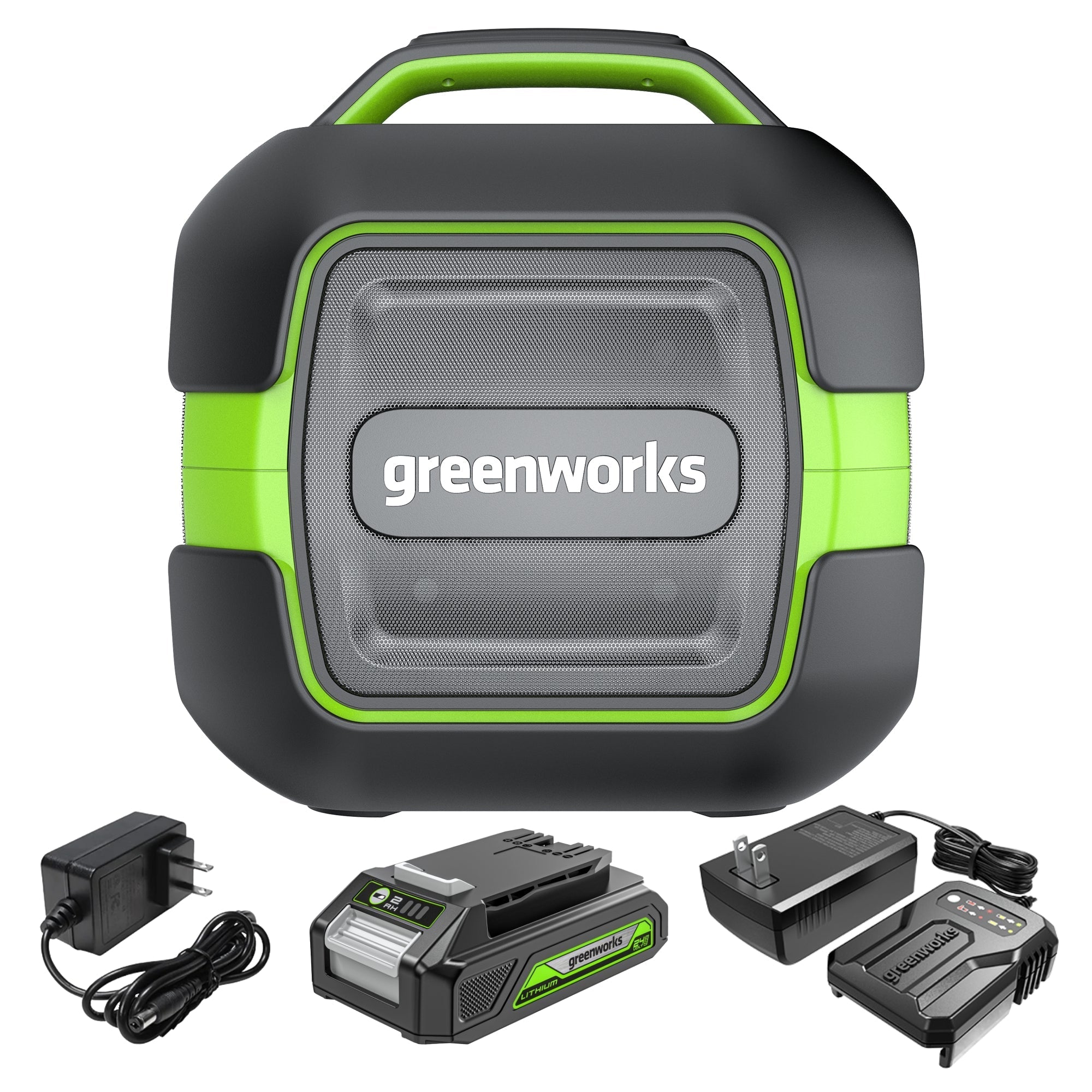 24V Cordless Battery Bluetooth Speaker: 2.0 Ah Battery and Charger MegaBDM
