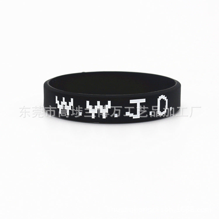 Faith Positive Energy Iverson Silicone Sports Bracelets - Black MegaBDM