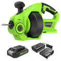 24V 23-FT Cordless Battery Drain Auger, (1) 2Ah Battery and Charger MegaBDM