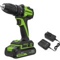 24V Cordless Battery 1/2" 400 in-lbs Drill / Driver: 2.0 Ah Batteries and Charger MegaBDM
