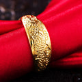 Women's & Men's Vietnam Placer Gold Couple Plated Imitation Ring - Glazed Dragon Style MegaBDM