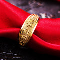 Women's & Men's Vietnam Placer Gold Couple Plated Imitation Ring - Long life and prosperity MegaBDM