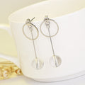 Stars Triangle Round Long Pearl Geometric String Earrings - NN011 MegaBDM