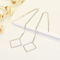 Stars Triangle Round Long Pearl Geometric String Earrings - NN002 MegaBDM