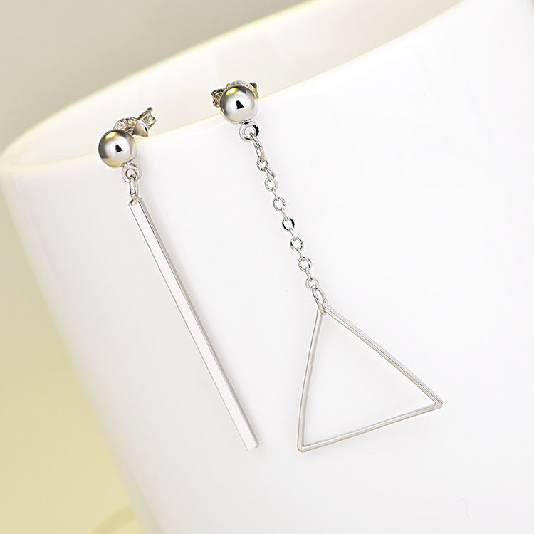Stars Triangle Round Long Pearl Geometric String Earrings - NN006 MegaBDM