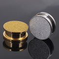 Large Surface Frosted Ear Extender Human Body Stud Earrings - Gold 20mm MegaBDM