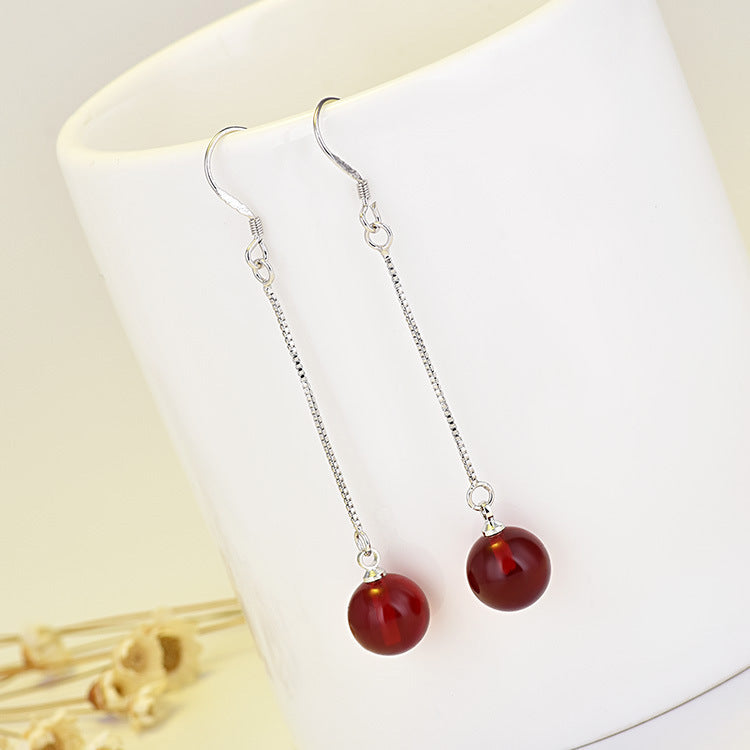Stars Triangle Round Long Pearl Geometric String Earrings - NN023 MegaBDM