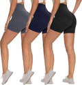 3 Pack Biker Shorts for Women – 8"/ 5"/ 3" Buttery Soft High Waisted Tummy Control Workout Yoga Running Athletic Shorts MegaBDM
