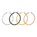 Simple Personality Fashion Titanium Steel Female Twisted Large Ear Clip Earrings - Gold Pair 2.0*40 MegaBDM