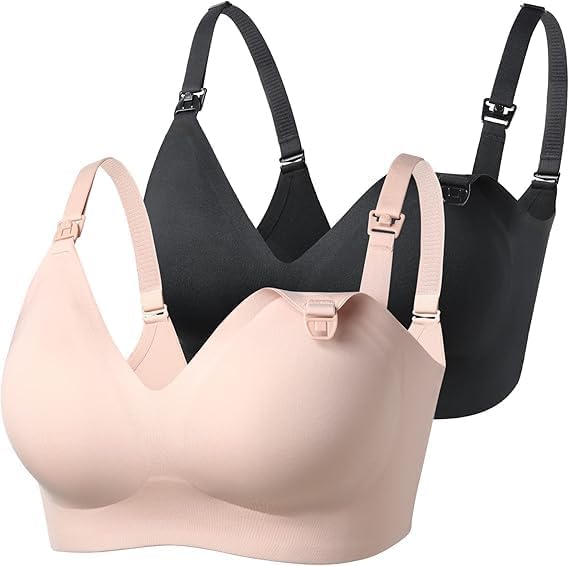 momcozy Nursing Bras for Breastfeeding, YN21 Seamless Ultra Comfort Maternity Bra, Natural Shape, Pregnancy Sleep Bralette MegaBDM