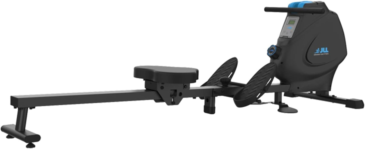 JLL Multifunction Folding Magnetic Rowing Machine, Bicep Curls, Upward Rows, Seated Rows, 16-Level Resistance, Compact Home Gym Cardio Rower for Small Flats, Bluetooth Smart Rower with SunnyFit App MegaBDM