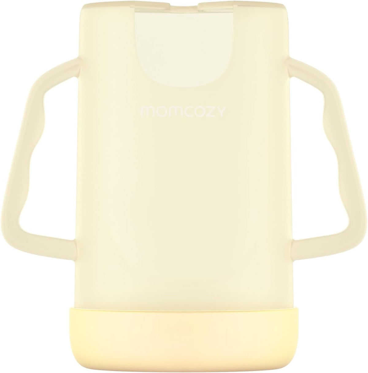 Momcozy Squeeze Pouch Holder for Food Pouches and Drink Boxes, Baby Pouch Holder Allows Baby to Self-Feed and Avoid Messes, Baby Food Pouch Holder Handle is Easy to Grip, Comfortable, Yellow MegaBDM