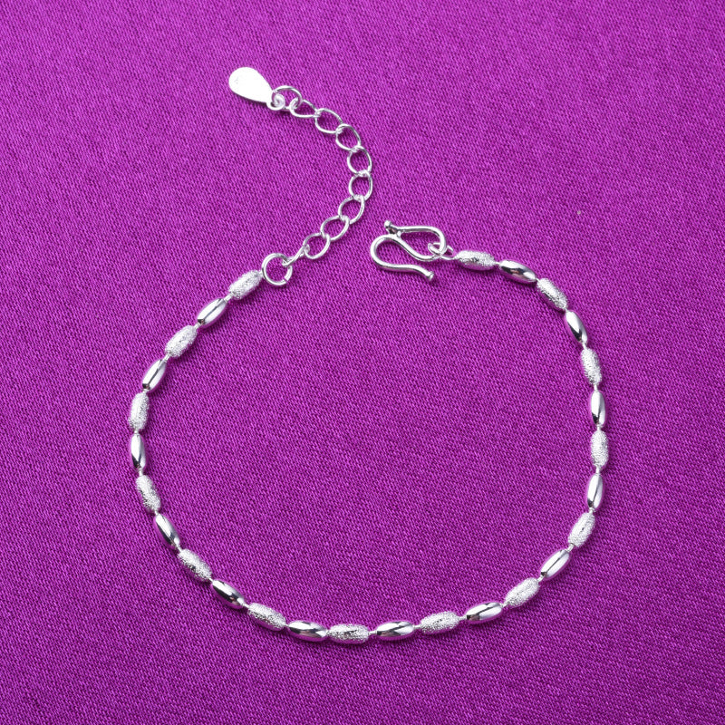 Olive Grain Small Beads Sier Korean Lanyard Bracelet MegaBDM