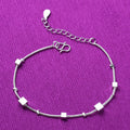 Simple Handmade Brushed Geometric Small Square Fashion Bracelet MegaBDM