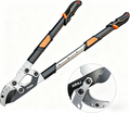 AIRAJ Heavy-Duty Telescopic Tree Loppers, Compound Action, 70-90 cm, 5.5 cm Cutting Capacity, Anvil MegaBDM