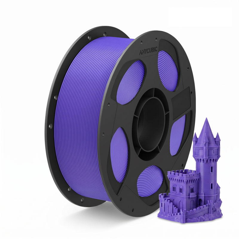 JOYBUY x ANYCUBIC PLA Basic Printing Filament, 1kg Spool, 1.75mm Diameter, ±0.02mm Tolerance - Purple MegaBDM