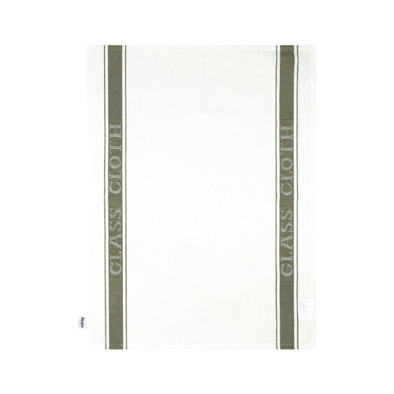 Dexam Glass Cloth Love Colour Cotton/Linen Olive Green 50x70cm MegaBDM