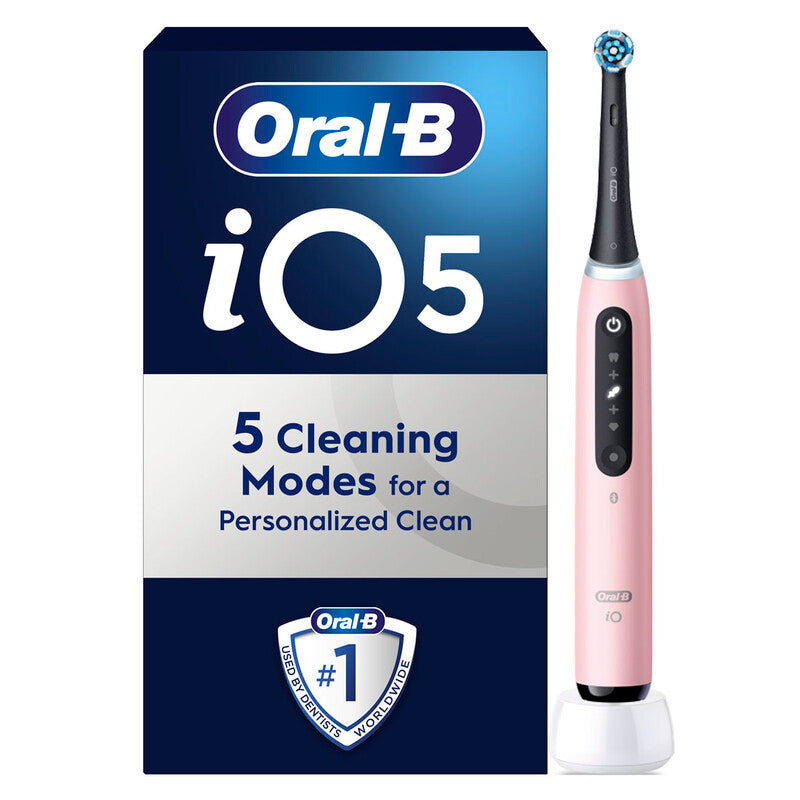 Oral-B iO5 Electric Toothbrush, 5 Modes, Visible Pressure System, Position Detection, Personalised Clean, Blush Pink MegaBDM