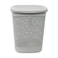 JVL Droplette Design Plastic Laundry Basket - 52L, Ice Grey MegaBDM