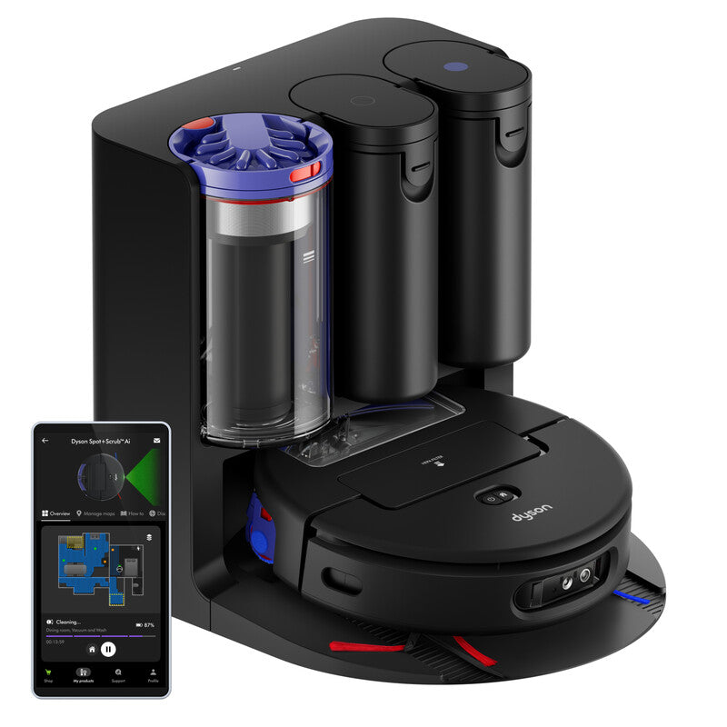 Dyson Spot+Scrub™ Ai Wet and Dry Robot Vacuum Cleaner, Black