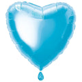 Unique Party Unique Heart Foil Balloon, Baby Blue, 45cm MegaBDM