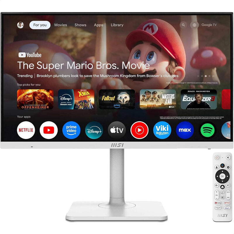 MSI 27" 4K UHD MD272UPSW Smart Monitor with Google TV – IPS, Dolby Audio, USB-C 65W, Multi-Control MegaBDM