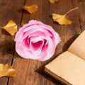 Wei's moment 20Pcs Artificial Flowers Roses, Real Touch Foam Roses, Fake Flowers Rose for DIY Wedding Bridal Bouquets Baby Shower Table Centerpieces Home Decorations, Cream Pink MegaBDM