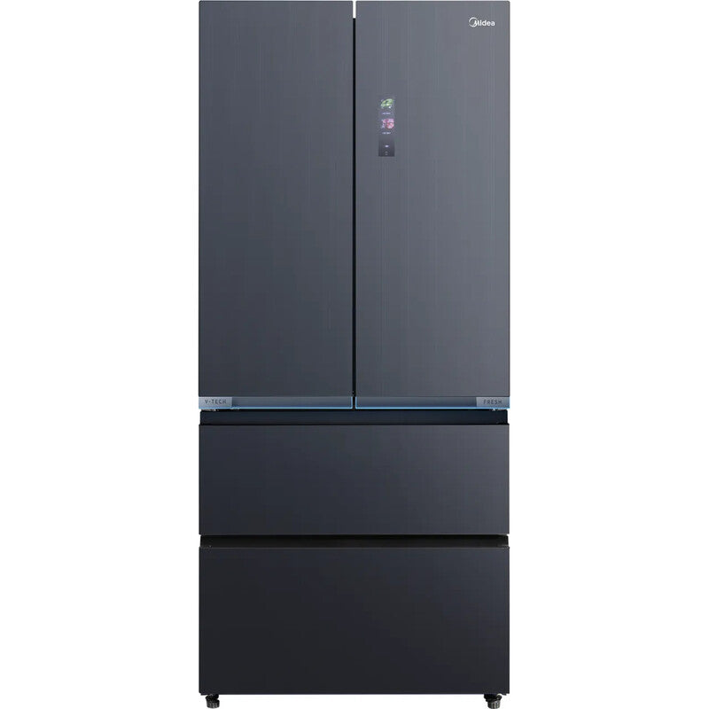 Midea MDRF705BIE70 515l Capacity Total No Frost 83cm French Door Fridge Freezer - Saphire Glass D Rated MegaBDM