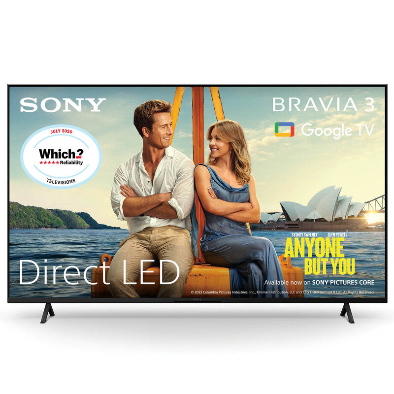 Sony 43" BRAVIA 3 Direct LED 4K HDR Smart Google TV-K43S35BP (Playstation Remote Play, Google Cast, Dolby Vision/Atmos) MegaBDM