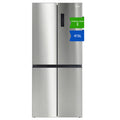 CHiQ JKR415WSSE 415 L 80 cm Wide French Door No Frost American Fridge Freezer, Stainless Steel, E Rated MegaBDM