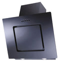 CANDY 60 cm Sloped Chimney Hood， Black glass MegaBDM