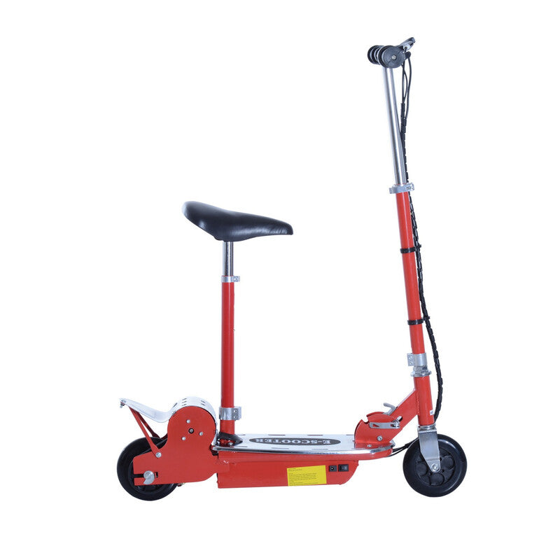 AA1-023RD HOMCOM Electric Scooter for Kids, Folded Powdered Scooters for Ages 7-12 Years w/ 120W Motor, Up to 10km/h, 8km, Adjustable Ride on Toy, Red MegaBDM