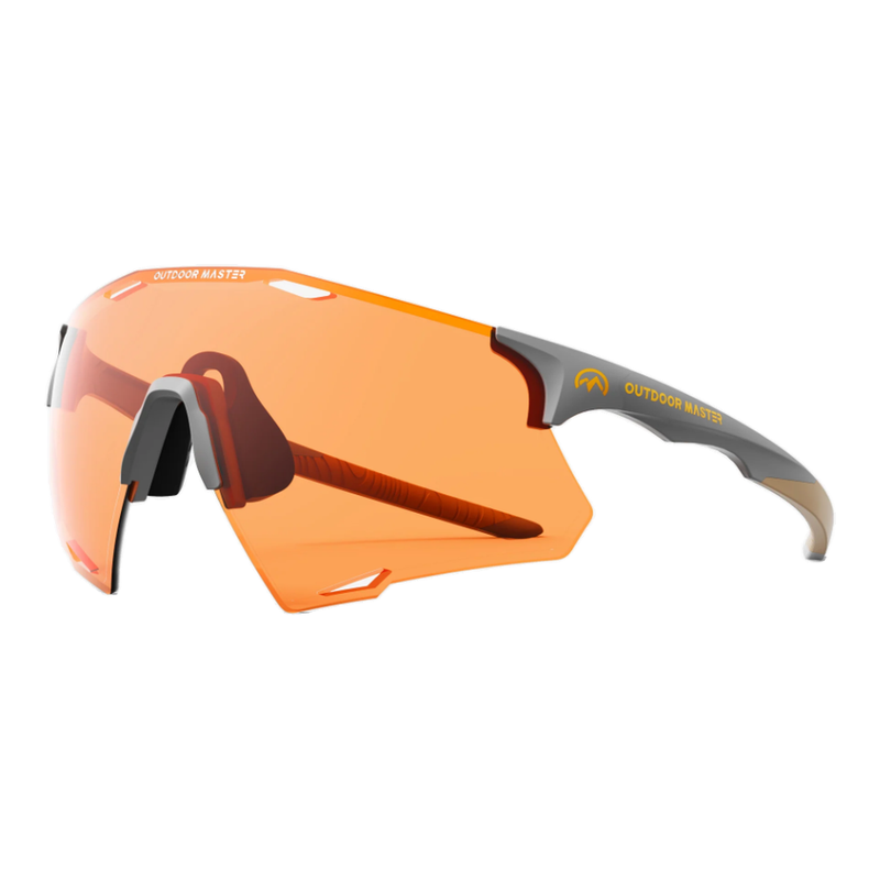 OutdoorMaster LARK SV Polarized Cycling Sunglasses Amber Silver MegaBDM