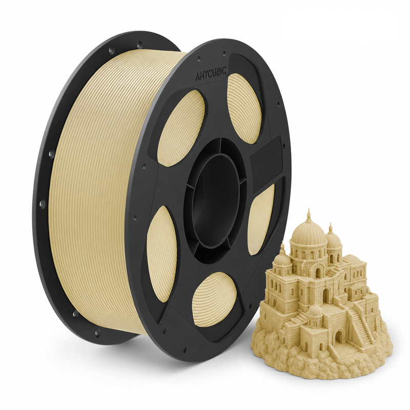 JOYBUY x ANYCUBIC PLA Basic Printing Filament, 1kg Spool, 1.75mm Diameter, ±0.02mm Tolerance - Beige MegaBDM