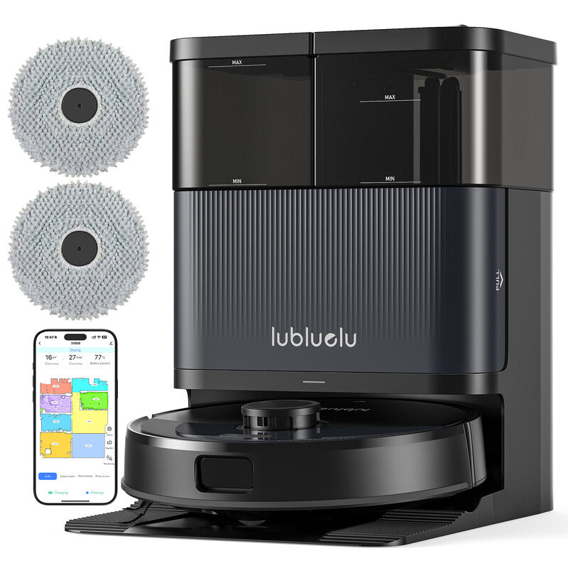 Lubluelu S1000 Lidar Robot Vacuum Cleaner with Mop All-in-One Station 10000Pa, 55 dB Robot Vacuum Cleaner with App Control, Ideal for Pet Hair, Carpets, Hard Floor+Lubluelu+S1000 Ultra+Robot Vacuum Cleaner+44.5 x 36 x 49.5 cm; 10.6kg+12PCS MegaBDM