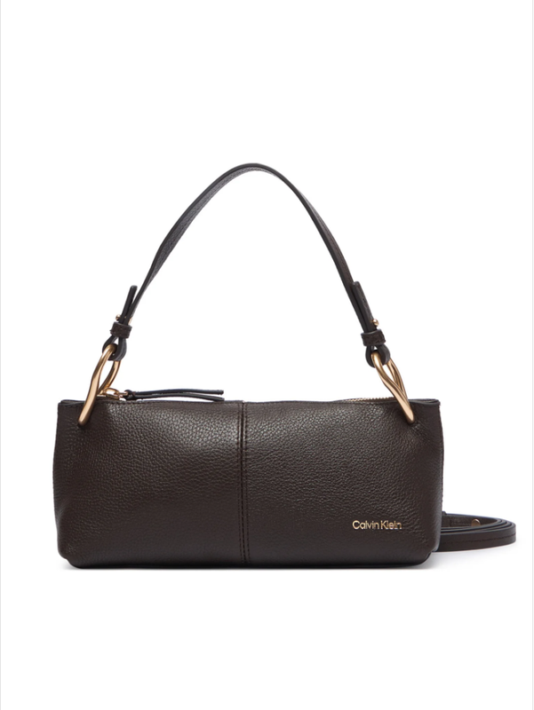 Calvin Klein Accessories Torebka Slouchy Leather Small Conv Bag - Argan Oil MegaBDM