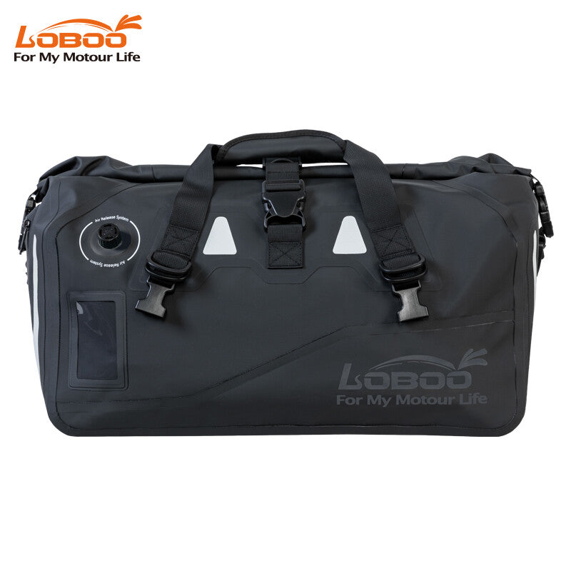 LOBOO 40L Motorcycle Tail Bag, Waterproof, Roll-Top Dry Bag MegaBDM
