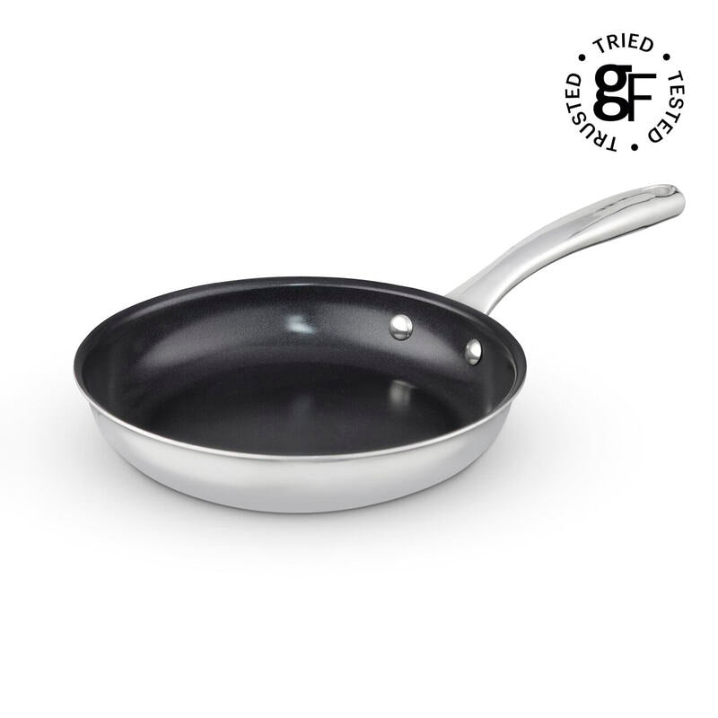 Good Food by Tower Tri-Ply 24cm Frying Pan, Induction Compatible, Stainless Steel MegaBDM