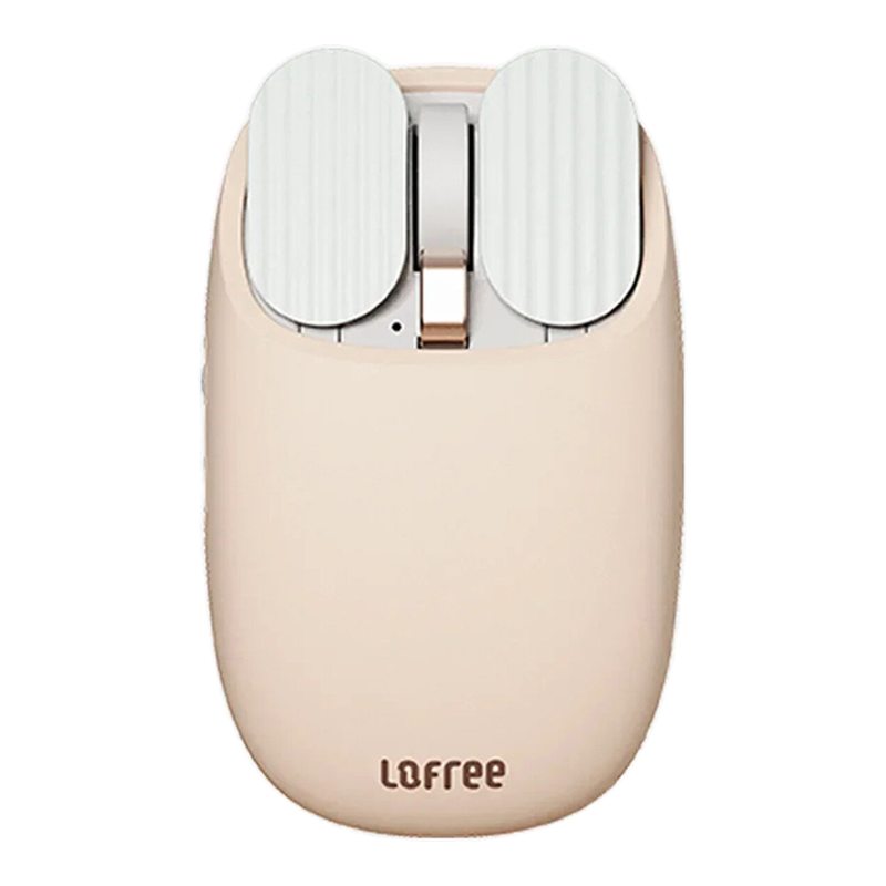 lofree Wavy Chips Bluetooth Mouse – Dual-Mode Connection (Bluetooth/2.4G), 5-Level Adjustable DPI, 800mAh Battery, Milk Tea Color, EP115 MegaBDM