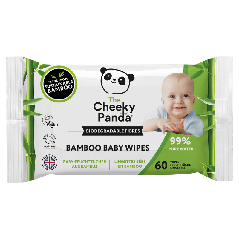 The Cheeky Panda Biodegradable Baby Wipes 60 Wipes MegaBDM