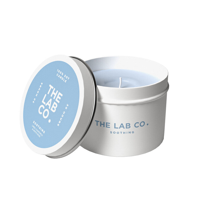 The Lab Co. Luxury Scented Candle | 30hrs Burn Time | Soothing Fragrance with Linen, Chamomile and White Rose | 100% Vegan Soy Wax | 180g Wax Weight MegaBDM