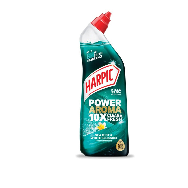 Harpic Power Aroma, Toilet Cleaner Gel, Sea Mist & White Blossom, 750ml MegaBDM