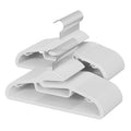 JOYFURNOS 50 Pack Coat Hangers, Heavy-Duty Plastic Suit Hangers, S-Shaped Opening, Space-Saving, Swivel Hook, White MegaBDM