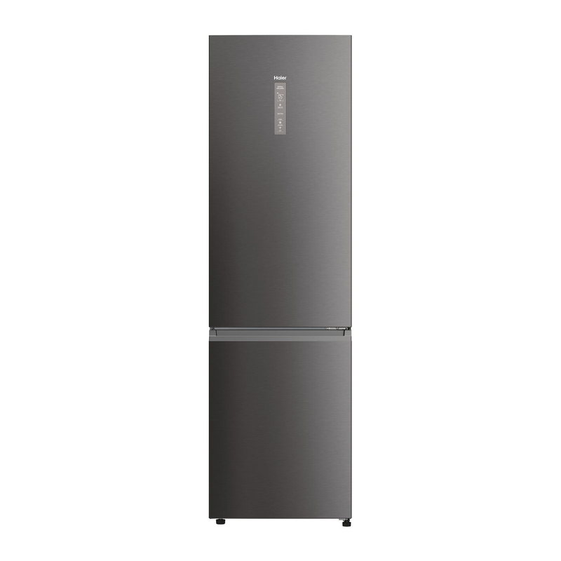 Haier 2D 60 Series 5 Pro Fridge Freezer – Platinum Inox | A Energy Rated | 205cm High | Total No Frost | Wi-Fi Connected (HDPW5620ANPD) MegaBDM