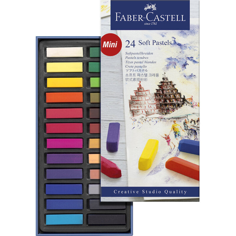 Faber-Castell Creative Studio Half-Stick Soft Pastels, Wallet of 24 MegaBDM