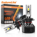ENdureLite H4 High and Low Beam, Car LED Light, 6000K Cool White Light Bulbs, 17000LM Brightness, Efficient Cooling System, Plug & Play, Pack of 2 MegaBDM