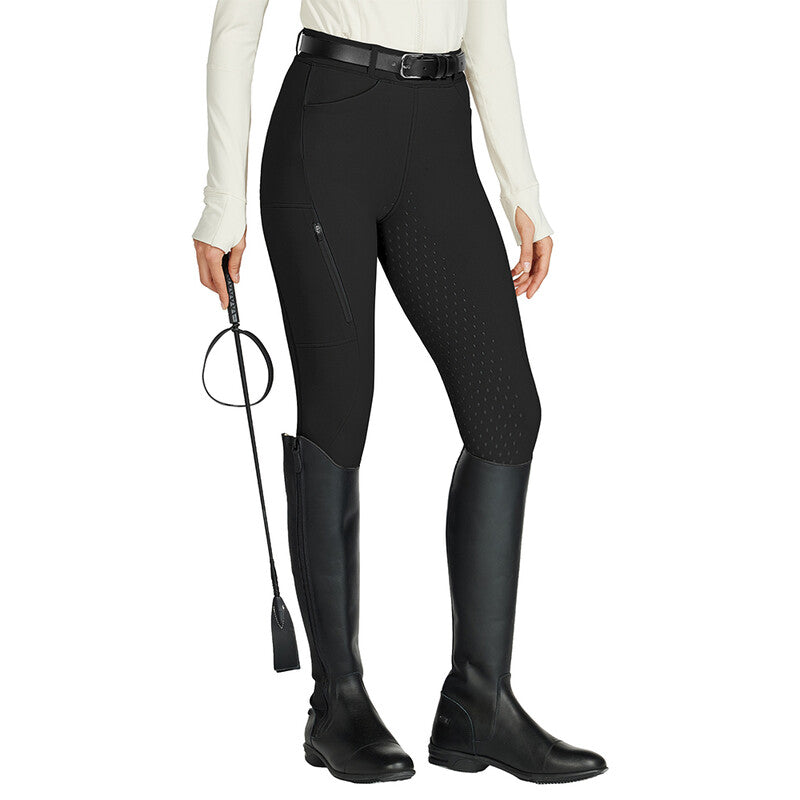 Willit Women's Riding Pants Full Seat Silicone Breeches Equestrian Horseback Riding Tights with Zipped Pocket Black L MegaBDM